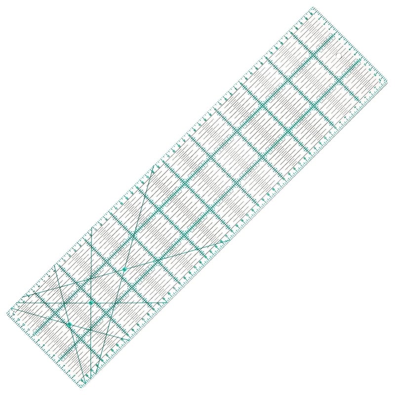 MANUFORE Quilting Ruler 15 x 60cm Sewing Acrylic Ruler Anti-Slip Metric Ruler DIY Quilting Tools with Clear Printed Lines for Precise Cutting - Image 1